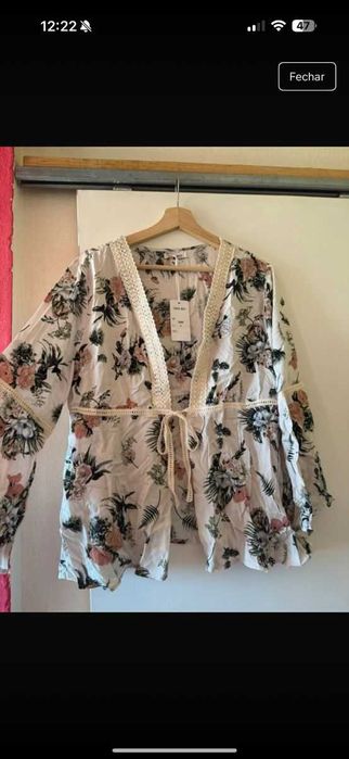 Kimono floral tamanho L