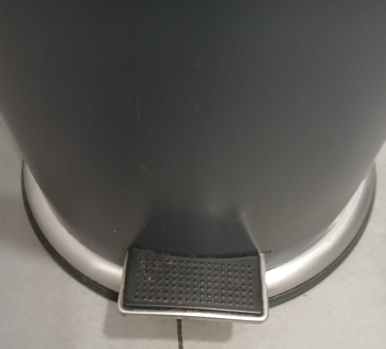 Contentor Ikea Mjösa 12L c/ pedal, inox-antracite, na caixa de origem