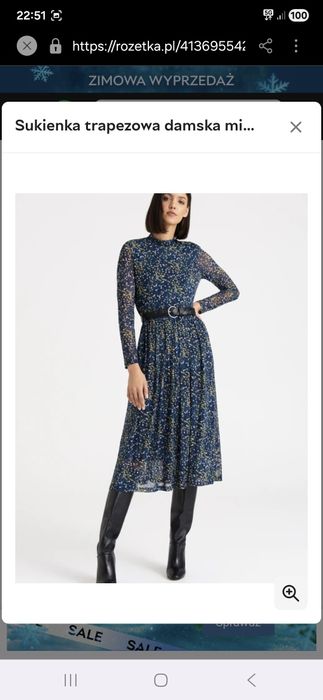 Kobieca sukienka Greenpoint w łączkę rozm.44/46