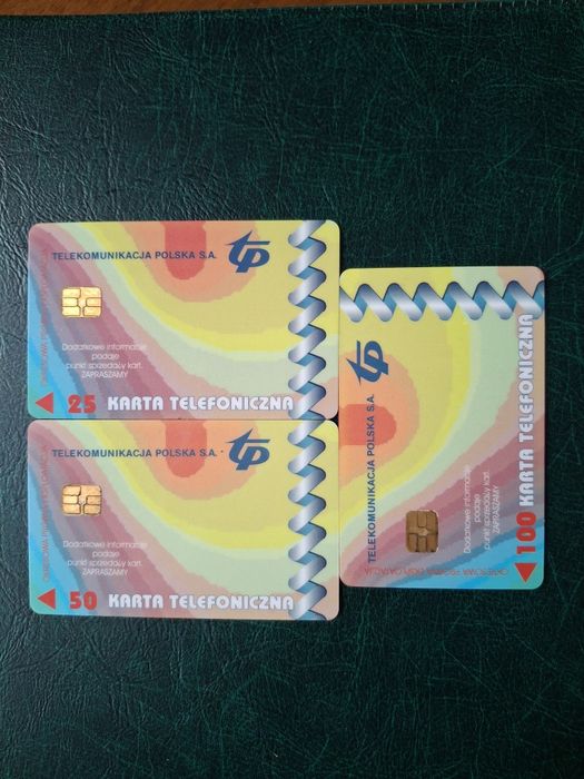 Polskie próbne karty telefoniczne numer. 70 P - 72 P.