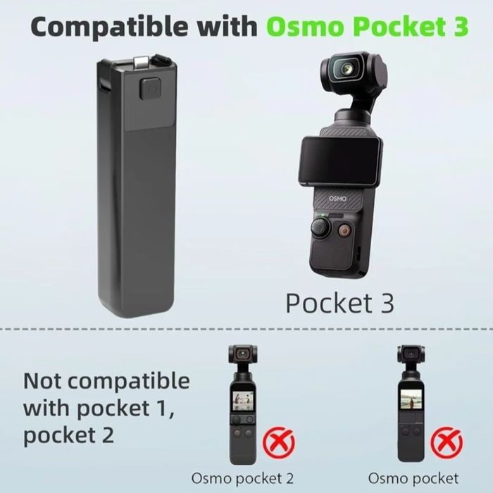 DJI Osmo Pocket 3 Bateria Uchwyt powerbank