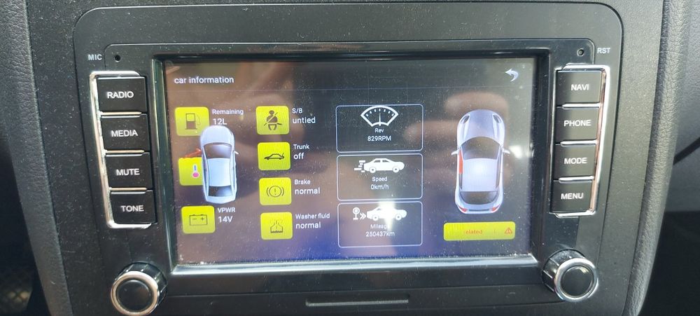 Auto radio android para vag