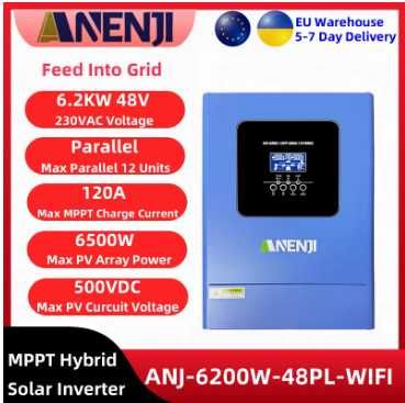 инвертор ANENGI 6.2KW парралель 48v