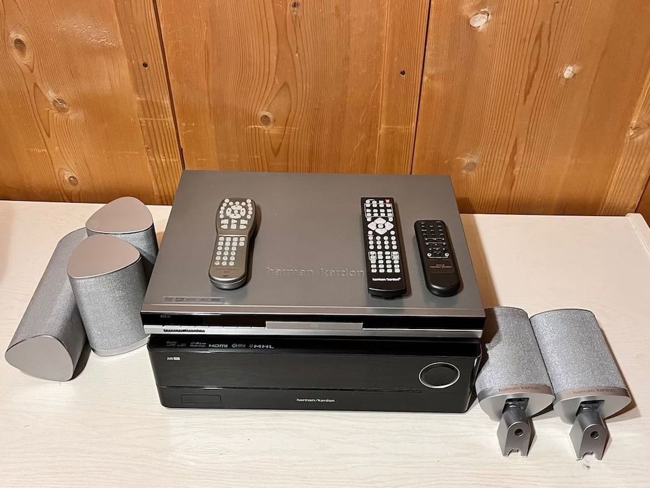 Harman Kardon AVR 171 + DVD 31 + komplet głośników 5.0 - kino domowe