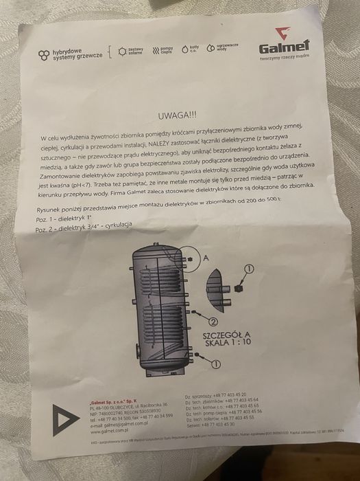 Galmet podgrzewacz bojler 200l