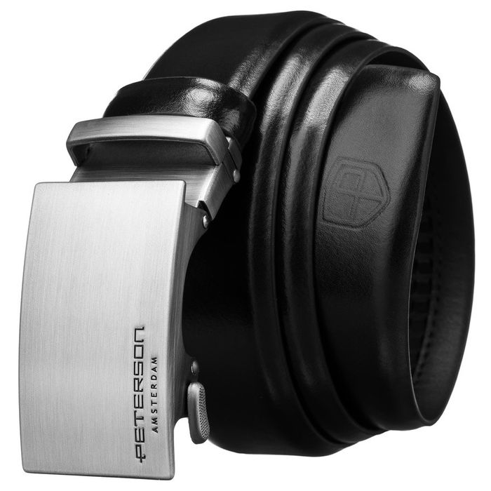 elegancki pasek męski z klamrą automatyczną - peterson 85