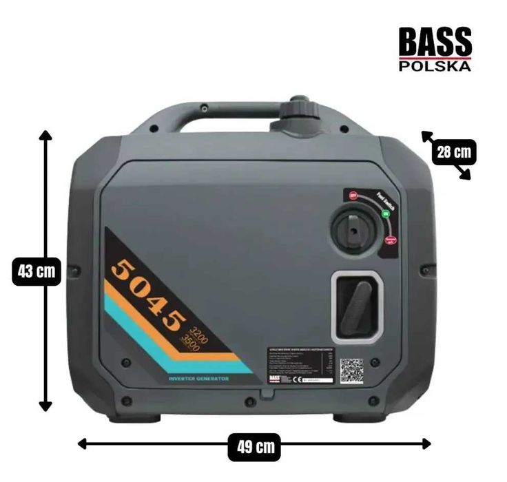 Компактний Інверторний генератор Bass Polska 5045 — 3,5 кВт. чиста синусоїда