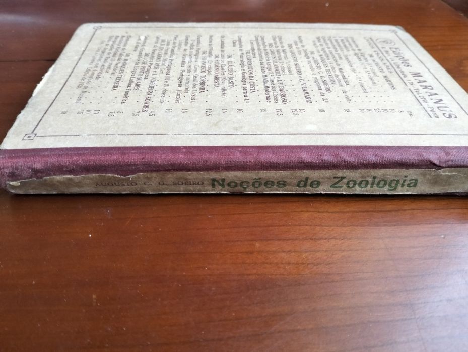 Livro Noções de Zoologia - 1934