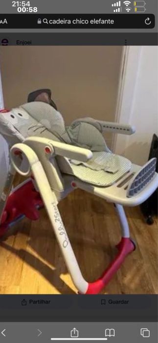 Cadeira chicco polly 3 em 1