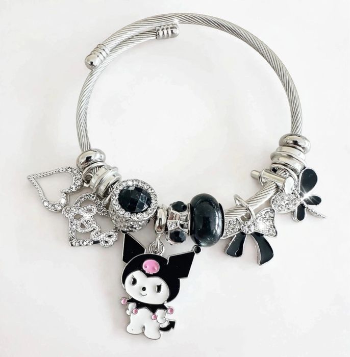 Pulseira  Kuromi kawaii estilo pandora