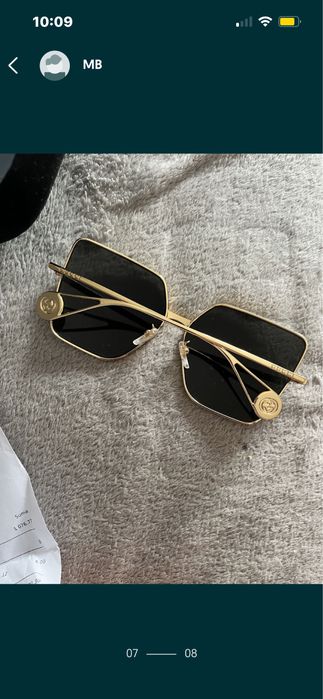 Gucci okulary przecisloneczne nowe orginalne czanrne zlote