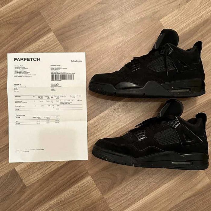Jordan 4 Retro Black Cat r.45