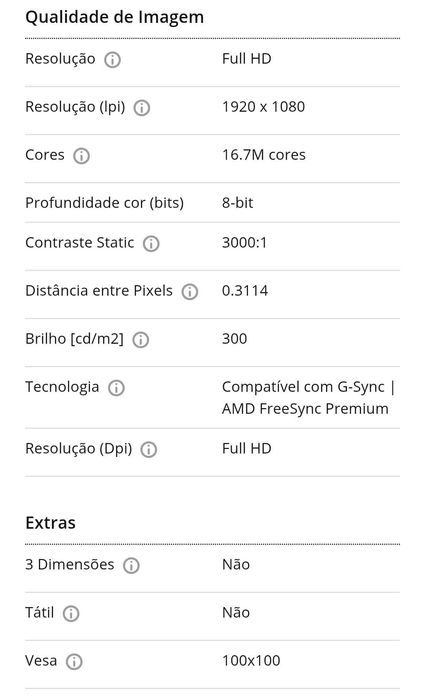 Monitor gaming AOC 27" FHD - Excelente estado