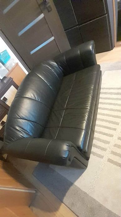 sofa skórzana czarna