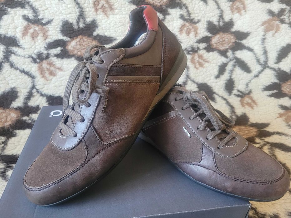 Ekstra sportowe sneakersy skórzane Geox U Xenon wkł.30 cm