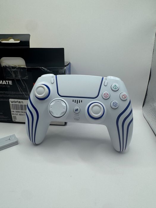 Comando NPLAY Skill Ultimate Wireless para PS5 Branco/Azul