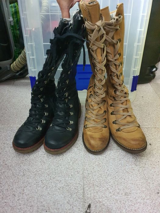2 pares de botas cano alto  n° 36 novas