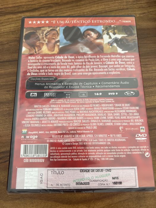 Dvd filme cidade de deus Selado