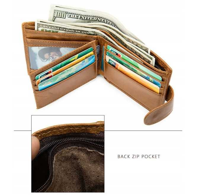 Passion portfel skóra naturalna brązowy Portfel - mężczyzna ttst1559