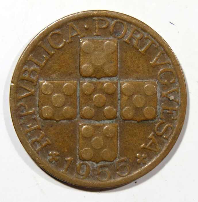 Republica Portuguesa - XX Centavos 1955 - MBC / Data escassa de aparecer
