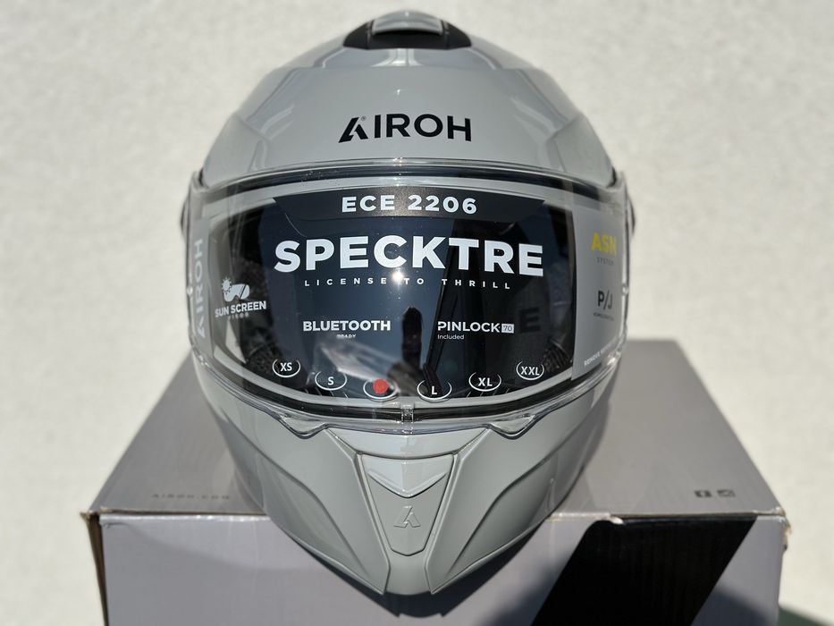 Szczekowy kask motocyklowy AIROH Specktre rozmiar XS, Szary, PROMOCJA!