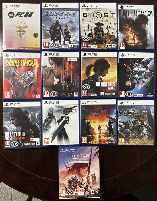 PS5 com leitor + 3 comandos (DualSense Edge) + Pulse 3D + 13 jogos