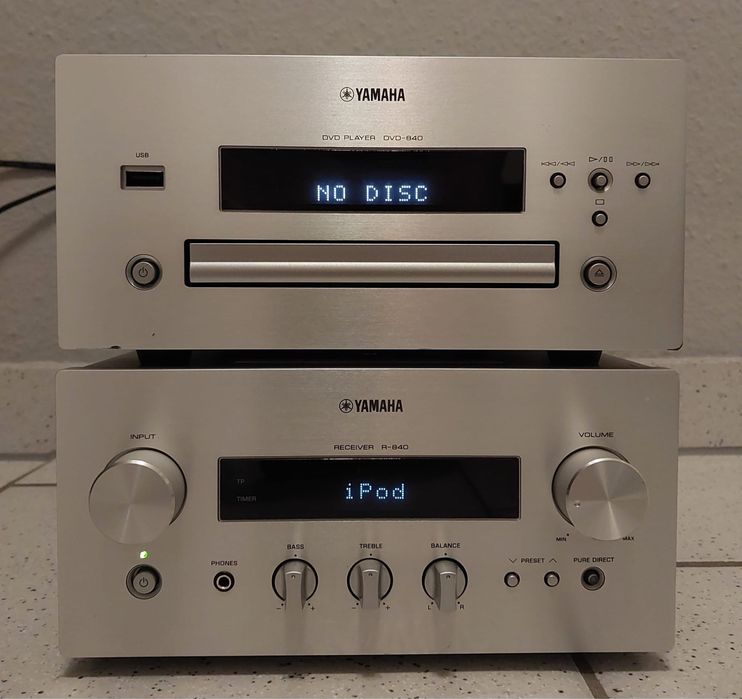 YAMAHA PianoCraft MCR-840,Mini Wieża DVD-840/R-840 Receiver,Głośniki