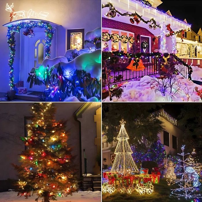 Lampki choinkowe 500 LED Multi kolor programator światełka 28m