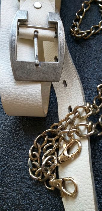 Новый ремень , пояс  кожа  ,фурнитура ручка .цепочка для сумки .