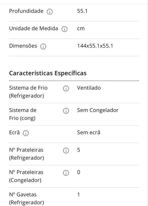 Frigorífico BECKEN sem Congelador (Ventilado - 144 cm - 250 L - Branco)