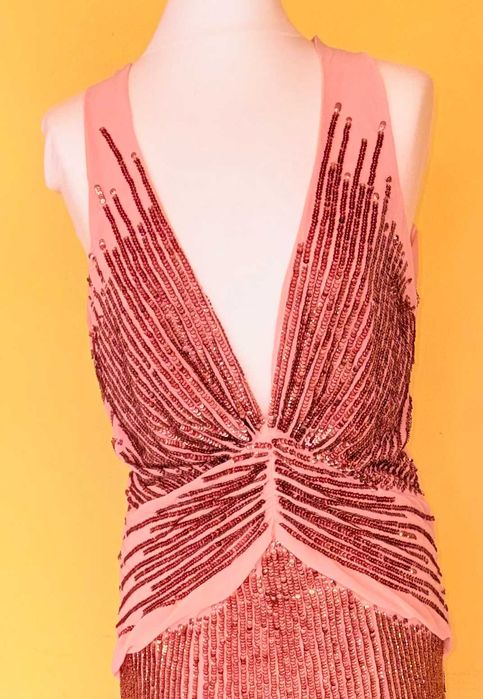 Sukienka wieczorowa ASOS cekiny, wesele, rozmiar 36 NOWA