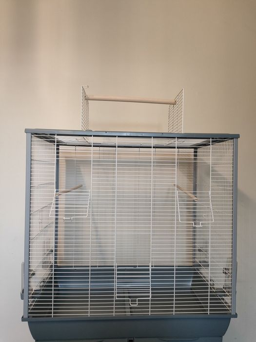 Klatka duża na małych i średnich papug ptaków, składana.