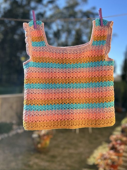 Blusa de verao crochet para senhora