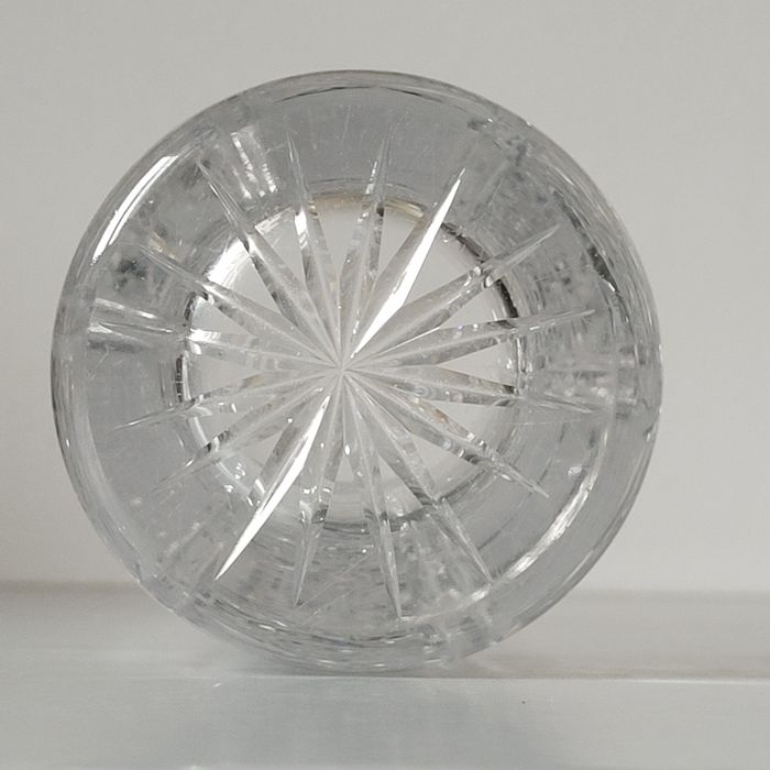 Kryształowy wazon PRL śr. 11,5cm / wys. 20cm