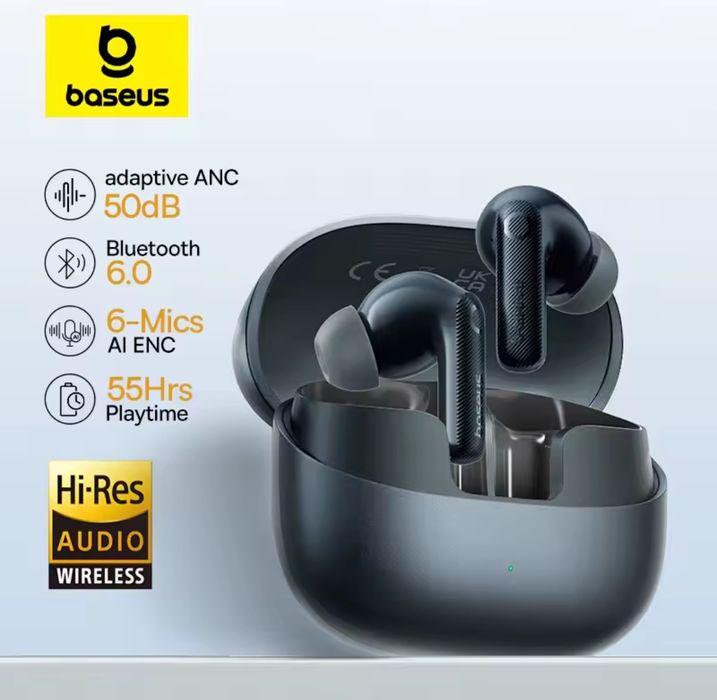 Новинка от Baseus TWS наушники EP10 Pro,50db,55h,6micro,app,6.0,Ldac#