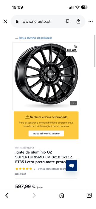 Jantes oz cupra 6k2
