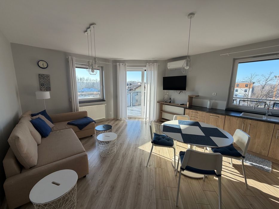 2-pokojowe umeblowane mieszkanie z tarasem i garażem podziemnym