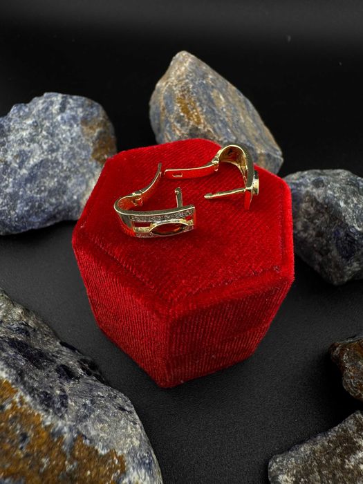 Złote Kolczyki Eleganckie | JAK NOWE | 585 | 2.90g (S)