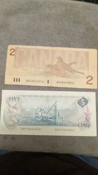 Notas do Canadá antigas