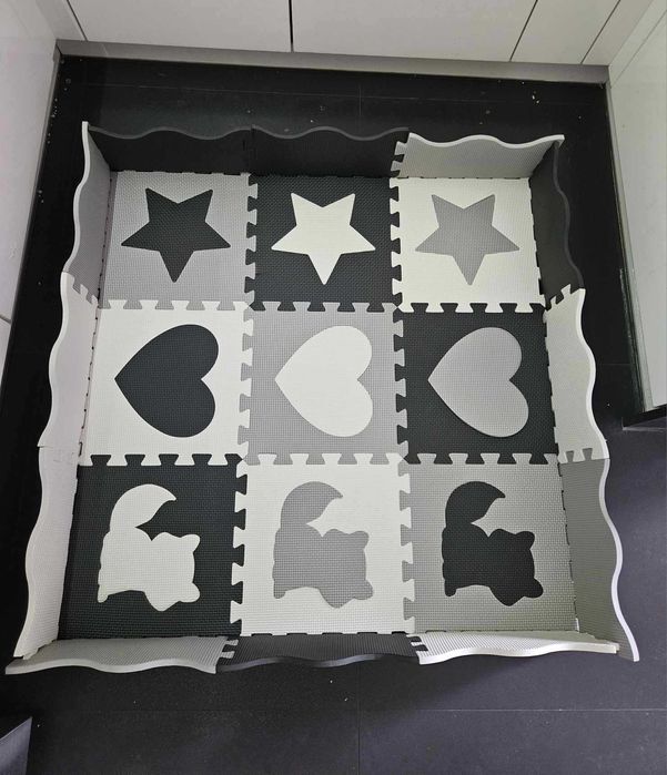 Duża mata edukacyjna piankowa kojec puzzle dla dzieci XXL