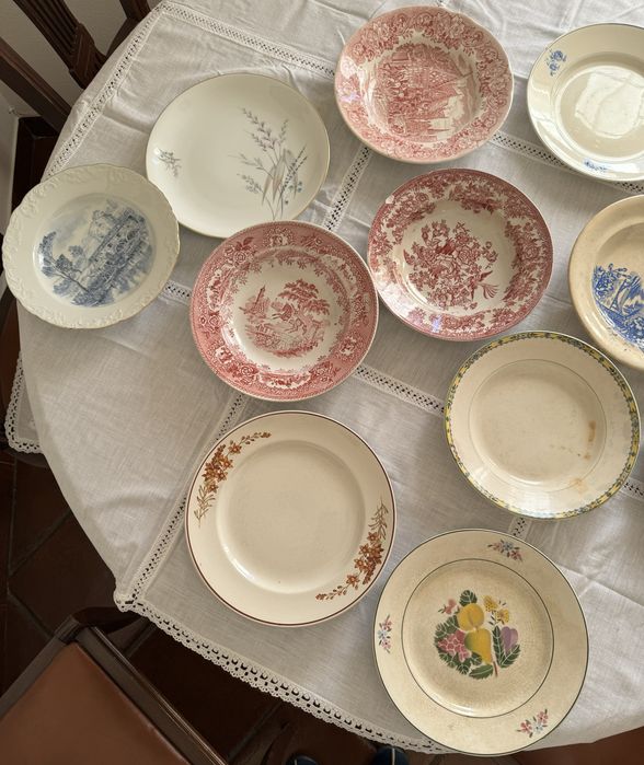 Loiça muito antiga da fábrica de Sacavém e outros