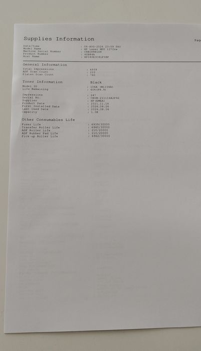 Drukarka laserowa HP MFP 137fnw