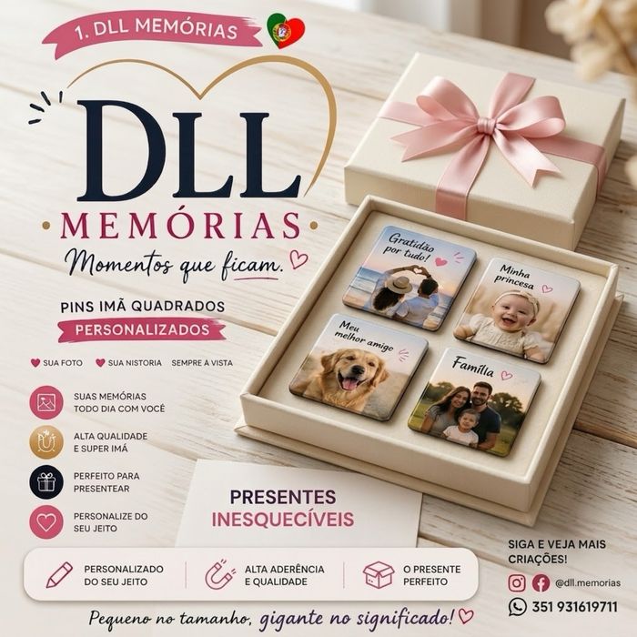 Pins e imã personalizados