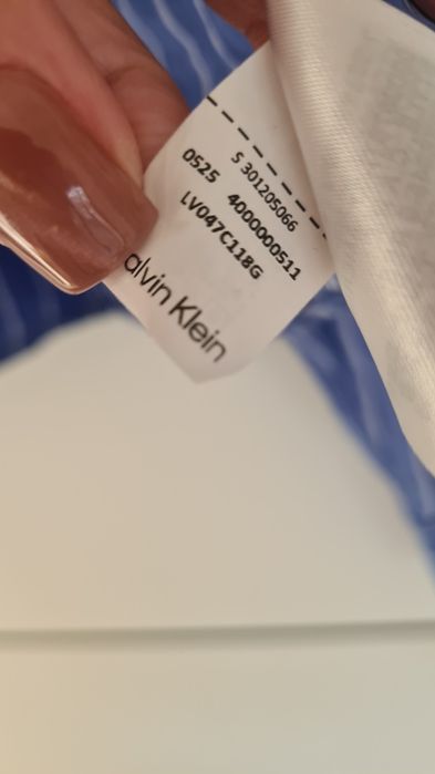 Koszula Calvin Klein paski krótka oryginalna S