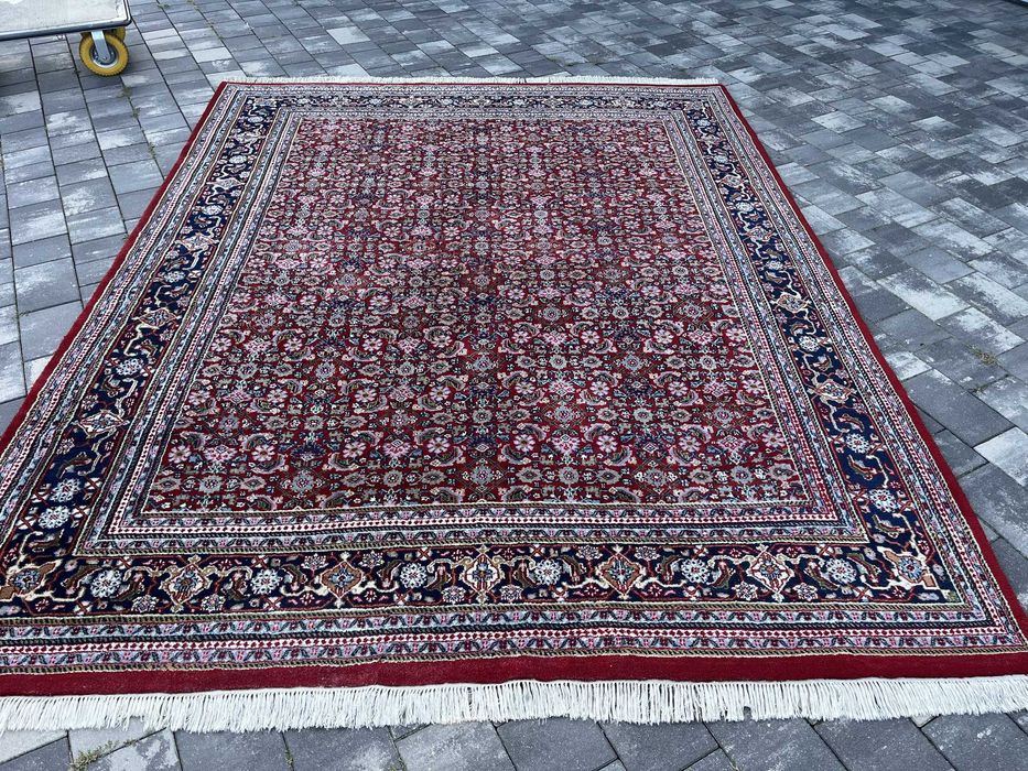 Duży Dywan Perski KASHAN 320x246 cm RĘCZNIE TKANY Wełna Salon VINTAGE