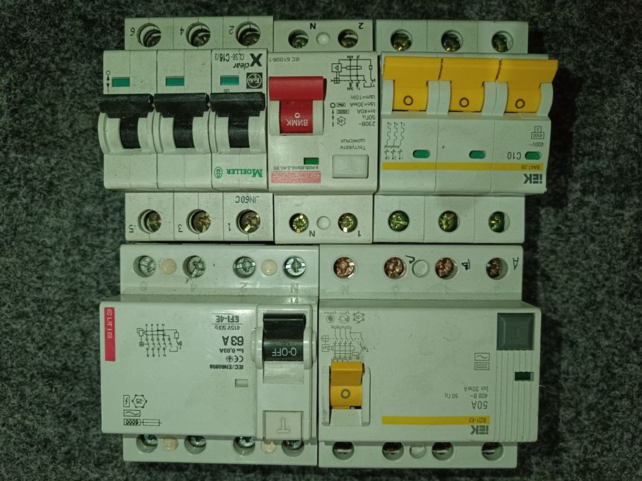 УЗО IEK ВД1-63 25А 30мА, ВА47-29М, ВА47-29 3P.