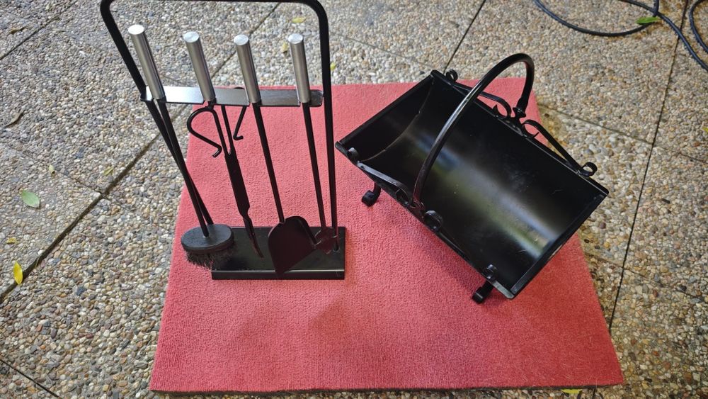 Conjunto acessórios lareira de sala