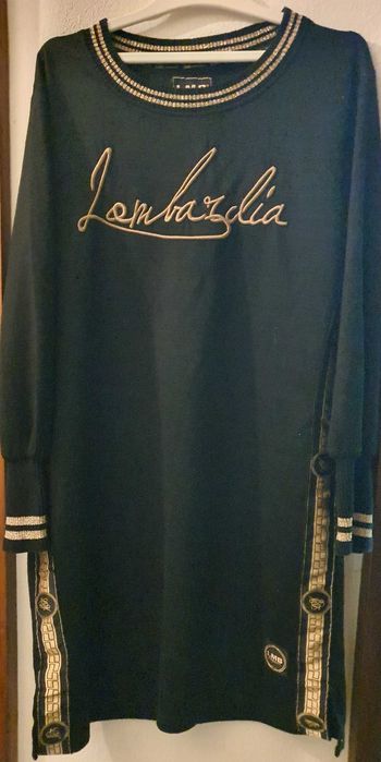 Vestido preto e dourado  LMB