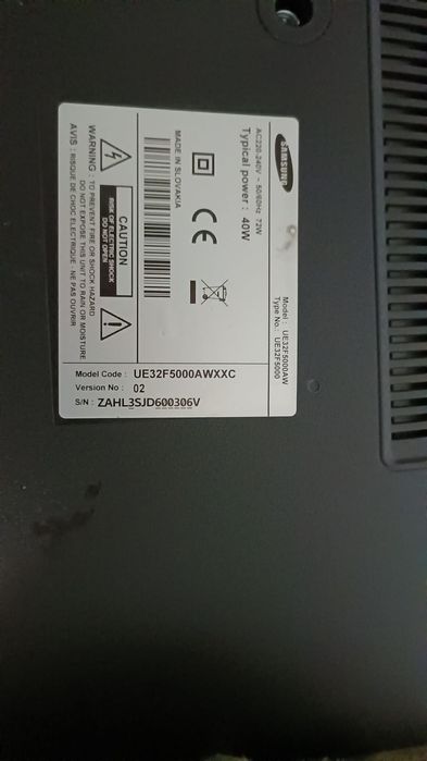 TV Samsung - UE32f5000awxxc