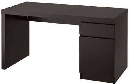 secretária IKEA Malm preta